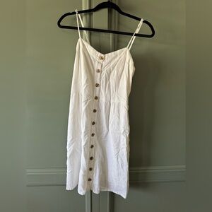 Universal Thread White Textured Button Front Sundress